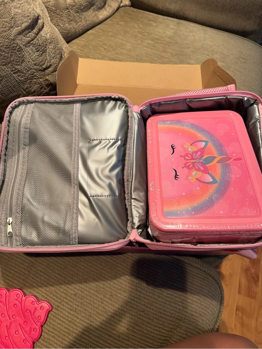 Kids Sparkle Unicorn Lunch Bag - Pink